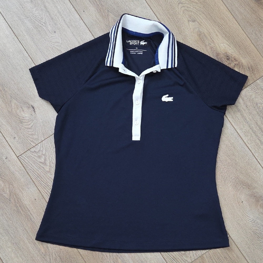 Lacoste Dark Blue Polo with White Details